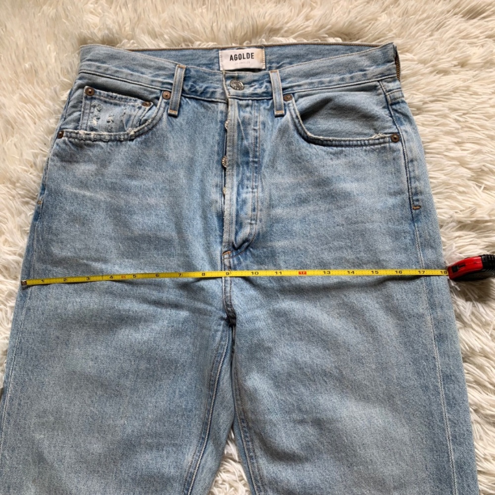 Agolde Riley High Rise Button Fly Jeans Size 27 - Picture 12 of 14